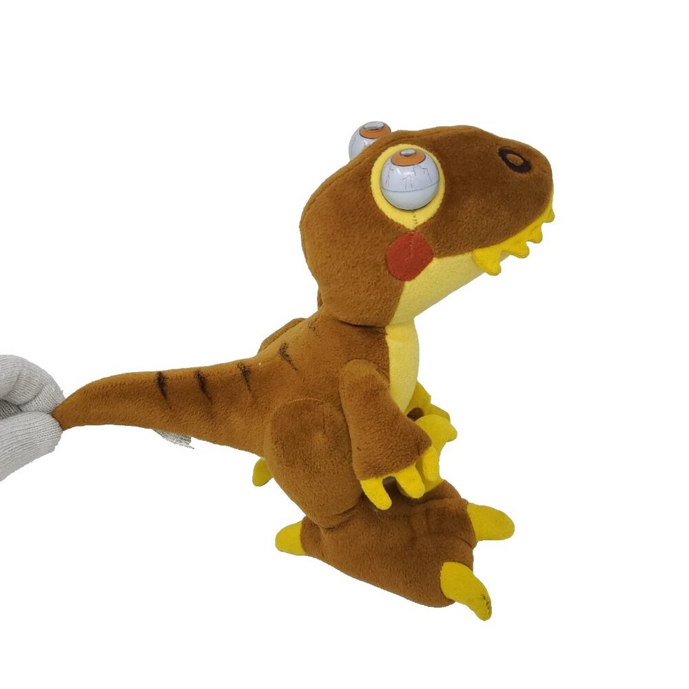 Eyenimal 10" Red Eye Dinosaur T-Rex Brown Plush Stuffed Animal Crazy Wacky Eyes
